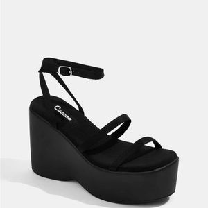 Black platform sandals from Shein